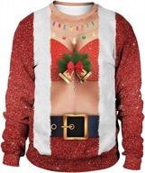 grajtcin unisex's funny 3d graphic ugly christmas sweater pullover sweatshirts for ugly christmas sweater party logo