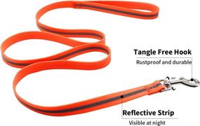 img 2 attached to Highly Durable and Reflective 5FT Waterproof Dog Leash with Collar - Perfect for Training and Walking Large/Medium Dogs