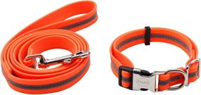 img 4 attached to Highly Durable and Reflective 5FT Waterproof Dog Leash with Collar - Perfect for Training and Walking Large/Medium Dogs