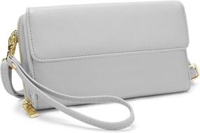 img 4 attached to YALUXE Leather Crossbody Wristlets Handbag: Women's Handbags & Wallets with Wristlet Functionality