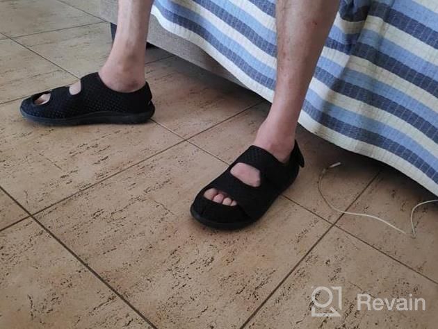 img 1 attached to Comfortable And Adjustable Diabetic Slippers For Men And Women With Arthritis, Edema, And Swollen Feet - Lightweight And Extra Wide House Shoes By Sisttke review by Smooth May