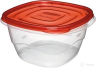 🥣 резиновые контейнеры для хранения пищи rubbermaid red takealongs 5.2-кубовые глубокие квадраты - 4 штуки, чили - купить сейчас! логотип