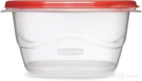 img 3 attached to 🥣 Резиновые контейнеры для хранения пищи Rubbermaid Red TakeAlongs 5.2-кубовые глубокие квадраты - 4 штуки, чили - Купить сейчас!