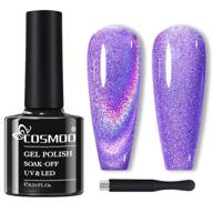 🌈 bring out your inner rainbow: cosmoo rainbow cat eye gel nail polish with magnetic stick - get mesmerizing rainbow shimmer effect! logo