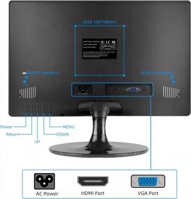 img 3 attached to 🖥️ Bnztruk 15.6" Raspberry Computer Interface Speakers - 1920X1080P, Built-In Speakers, Wall Mountable, HDMI