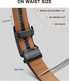 img 1 attached to Ratchet BULLIANT Leather Adjustable Casual Men's Accessories - Belts