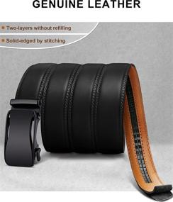 img 2 attached to Ratchet BULLIANT Leather Adjustable Casual Men's Accessories - Belts