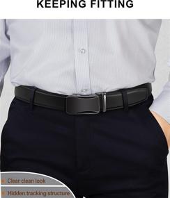 img 3 attached to Ratchet BULLIANT Leather Adjustable Casual Men's Accessories - Belts