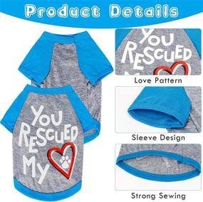 img 1 attached to Yikeyo XS Male Dog Shirts - Small Dog Clothes for Boys - Puppy Clothes Set of 4 - Dog Tshirts Outfits for Small Dogs - Chihuahua Clothes (4PC/Love, Free Kisses, Babe, EAT Sleep, X-Small)