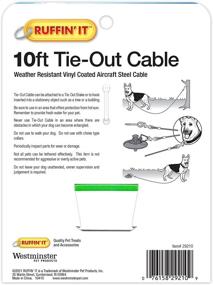 img 2 attached to 🐶 RUFFIN' IT Heavy Duty 10 ft. Cable Tie-Out: Secure & Reliable for Dogs up to 100 lbs!