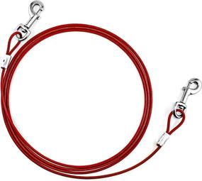 img 1 attached to 🐶 RUFFIN' IT Heavy Duty 10 ft. Cable Tie-Out: Secure & Reliable for Dogs up to 100 lbs!