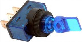 img 2 attached to RKURCK 12V DC 20A Two Position ON/Off 3P SPST 0.47" Mount Illuminated Flick Toggle Switch For Car Boat Marine Auto Motorcycle Pack Of 5 (Blue)