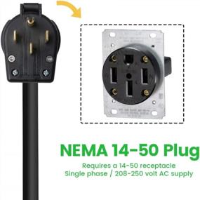 img 3 attached to BESENERGY Level 2 EV Charger - 40 Amp, 220V-240V, NEMA 14-50, Portable Charging Cable For Electric Cars - 20Ft, J1772 Upgraded, Compatible With All EV Models