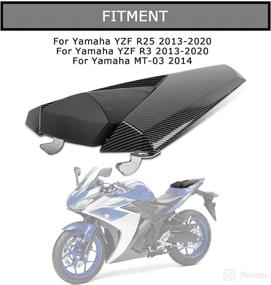 img 3 attached to 🏍️ Carbon Fiber Rear Seat Fairing Tail Cover Cowl for YZF R3 R25 & MT03 MT25 MT125 (2013-2022)