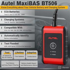 img 3 attached to 🔋 Autel MaxiBAS BT506: Advanced 6V 12V Battery Tester and Analyzer for All Vehicles - Digital Load Test, Cranking & Charging, In-vehicle & Out-of-vehicle - 100-2000 CCA