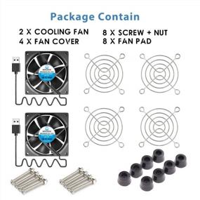img 2 attached to Pack Of 2Pcs WINSINN DC 80Mm USB Fan 5V 8025 With Sleeve Bearing Brushless Cooling - Optimized For Search Engines