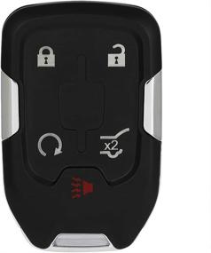 img 3 attached to 🔑 Replacement Flip Key Fob Shell Case for GMC Acadia/Terrain 2017-2020 | Uncut Blade with 5 Buttons | FCC: HYQ1EA HYQ1AA 13508275 13584502 | cciyu