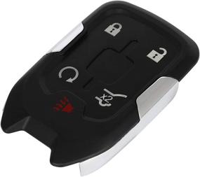 img 2 attached to 🔑 Replacement Flip Key Fob Shell Case for GMC Acadia/Terrain 2017-2020 | Uncut Blade with 5 Buttons | FCC: HYQ1EA HYQ1AA 13508275 13584502 | cciyu