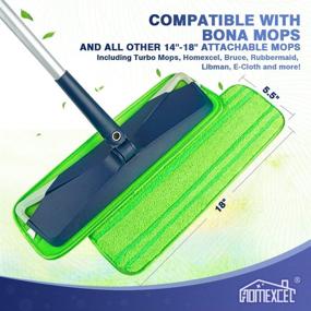 img 3 attached to 🧹 Efficient and Durable HOMEXCEL Microfiber Mop Pads 4 Pack - Reusable and Washable 18-inch Cloth Mop Head Replacements for a Variety of Brands - Ideal for Wet and Dry Cleaning
