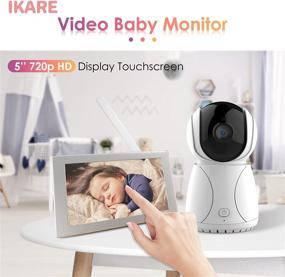 img 3 attached to IKARE 720p Touch Screen Baby Video Monitor with 980ft Transmission Range, Two-Way Talk, Sound & Motion Activated Alerts, Temperature Monitoring, Lullaby Player, Night Vision