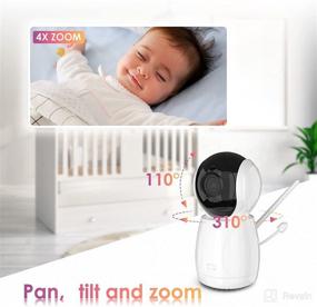 img 2 attached to IKARE 720p Touch Screen Baby Video Monitor with 980ft Transmission Range, Two-Way Talk, Sound & Motion Activated Alerts, Temperature Monitoring, Lullaby Player, Night Vision