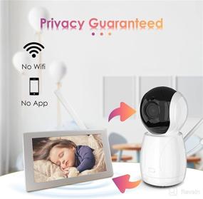 img 1 attached to IKARE 720p Touch Screen Baby Video Monitor with 980ft Transmission Range, Two-Way Talk, Sound & Motion Activated Alerts, Temperature Monitoring, Lullaby Player, Night Vision