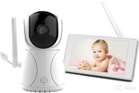img 4 attached to IKARE 720p Touch Screen Baby Video Monitor with 980ft Transmission Range, Two-Way Talk, Sound & Motion Activated Alerts, Temperature Monitoring, Lullaby Player, Night Vision