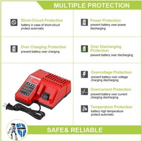 img 2 attached to Efficient Replacement Charger For Milwaukee M18 Lithium Ion Batteries - Compatible With Multiple Models