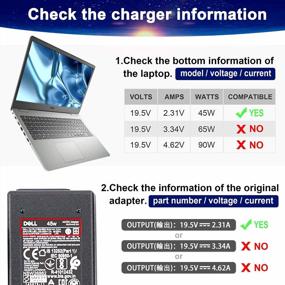 img 3 attached to 🔌 High-Quality 45W AC Adapter Laptop Charger for Dell Inspiron 15 5000 5551 5555 5558 7558 7595 13-7000 7378 7352 7348 11-3000 15-5000 15-3000 15-7000 13-5000 17-5000 17-7000 Series Power Supply Cord