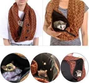 img 2 attached to 🧣 Versatile Pet Bonding Scarf for Small Animals and Birds - Perfect for Chinchillas, Hedgehogs, Rats, Sugar Gliders, Guinea Pigs, Rabbits, Hamsters, Gerbils, Squirrels, Ferrets, Kittens, Parrots, and Reptiles