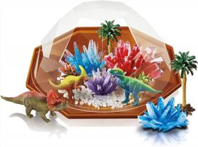 img 1 attached to 4M Crystal Growing Dinosaur Terrarium DIY STEM Kit For Kids - Educational Science Experiment Lab 3854