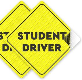 img 4 attached to Student Driver Sticker Sign Car Exterior Accessories