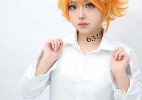 img 1 attached to Emma Cosplay Costume From The Promised Neverland - High School Uniform With Pleated Skirt And White Shirt Set For Women By C-ZOFEK