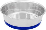 fuzzy puppy pet products: heavy dish with non-slip rubber base for mess-free mealtimes logo