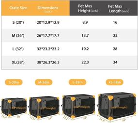 img 3 attached to Collapsible Dog Travel Crate - Portable Soft Crate for Dogs & Cats, 4-Door Foldable Kennel, Indoor & Outdoor Use