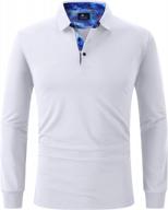 zity men's long sleeve polo sport shirt for golf and tennis logo