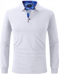 img 4 attached to ZITY Men'S Long Sleeve Polo Sport Shirt For Golf And Tennis