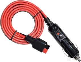 img 3 attached to LIXINTIAN 15A Car Cigarette Lighter Plug Extension Cable, 3.3ft/1m, 14AWG Battery Charger Adapter with 45A Connector, Compatible with Anderson Powerpole