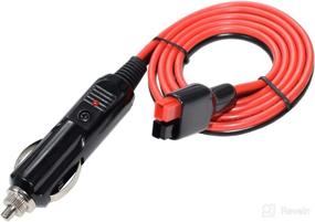 img 2 attached to LIXINTIAN 15A Car Cigarette Lighter Plug Extension Cable, 3.3ft/1m, 14AWG Battery Charger Adapter with 45A Connector, Compatible with Anderson Powerpole