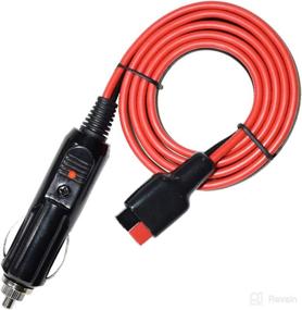 img 4 attached to LIXINTIAN 15A Car Cigarette Lighter Plug Extension Cable, 3.3ft/1m, 14AWG Battery Charger Adapter with 45A Connector, Compatible with Anderson Powerpole