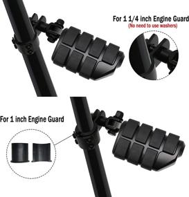 img 3 attached to Motorcycle Highway Pegs Footrest With Mount Clamp Kit Fit For Harley Touring Road Glide Electra Glide Road King Yamaha Suzuki Kawasaki 25Mm 32Mm 34Mm (Matte Black)