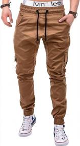 img 4 attached to Men'S Fashionable Athletic Jogger Pants - Lexiart Slim Fit Cargo Sweatpants