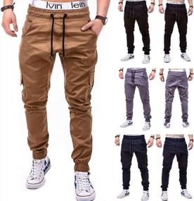 img 3 attached to Men'S Fashionable Athletic Jogger Pants - Lexiart Slim Fit Cargo Sweatpants