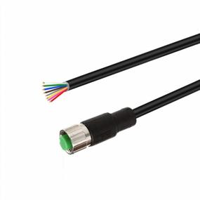 img 4 attached to High-Quality Industrial Pre-Wired M12 Connector Cable - 8-Pin Female A-Coding - 3M/10FT PVC Line By VELLEDQ