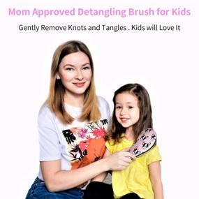 img 2 attached to 79STYLE 3Pcs Detangler Brush: Tangle Free Hair Brushes For Kids, Knots & Comb Accessory (7.4 Inch -Brush Puppy)
