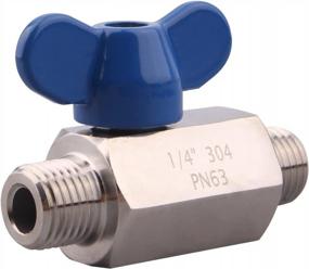 img 4 attached to Small But Mighty: DERNORD Stainless Steel Mini Ball Valve For Precise Control - 1/4 Inch NPT Thread Male