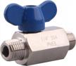 small but mighty: dernord stainless steel mini ball valve for precise control - 1/4 inch npt thread male logo