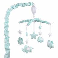 the peanut shell mint green digital musical mobile with elephants and stars logo