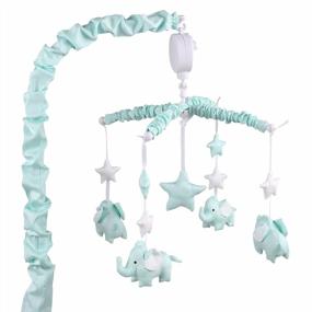 img 1 attached to The Peanut Shell Mint Green Digital Musical Mobile With Elephants And Stars