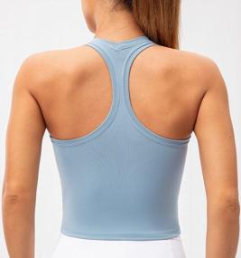 img 3 attached to Get Moving In Style With Lavento'S Women'S Crop Top Workout Tank Tops For Running And Yoga
